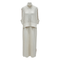《予約販売》Knit vest & knit one-piece set