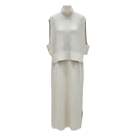 《予約販売》Knit vest & knit one-piece set