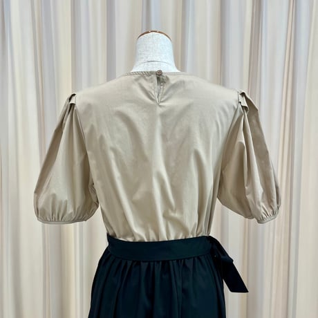 《予約販売》２tone puff one-piece