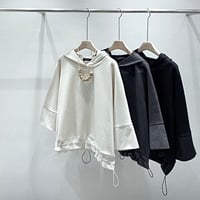 《予約販売》STUNNING different material hood tee