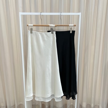 《予約販売》Satin Sheer-Layer Skirt