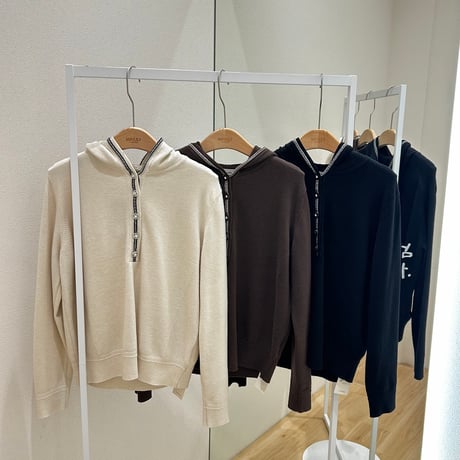 《予約販売》再入荷✨Line Button Knit Hoodie