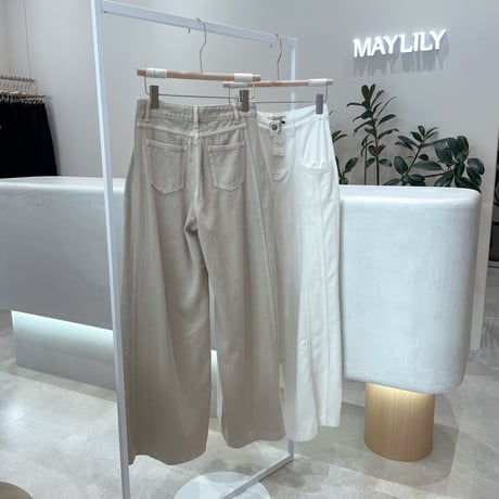 《予約販売》Lineing denim wide pants