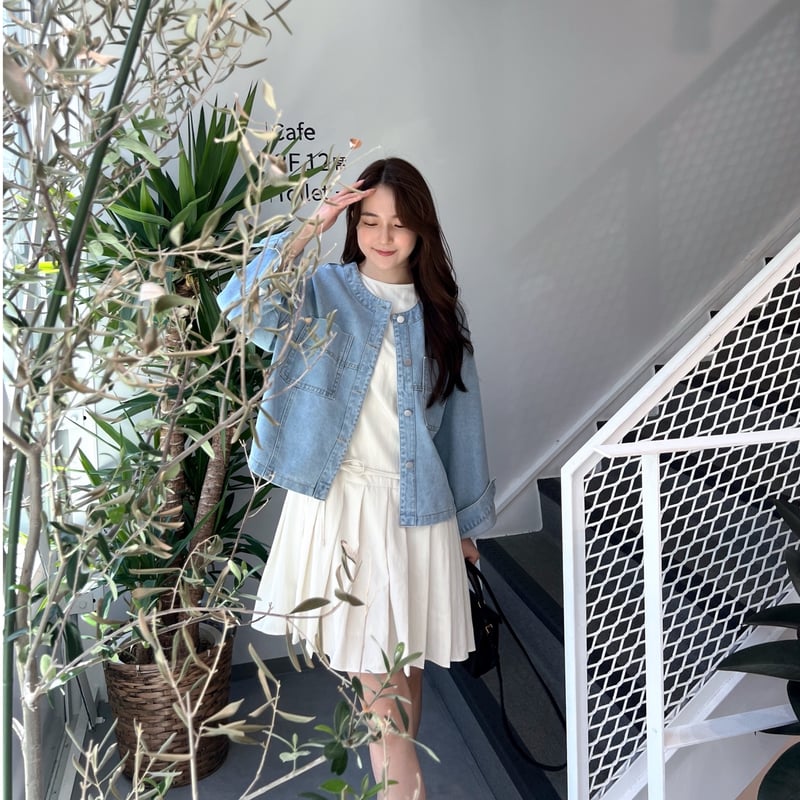 予約販売》Over fit round denim jacket | MAYLILY