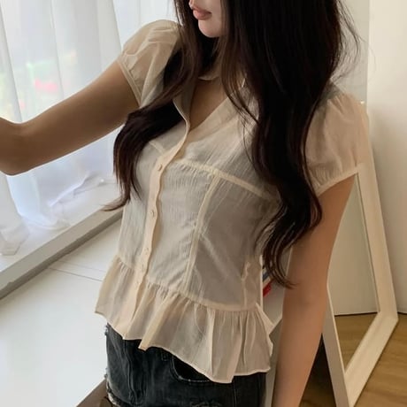 《予約販売》Shirred Blouse