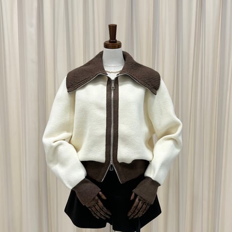 《予約販売》STUNNING Collared Knit Zip-up