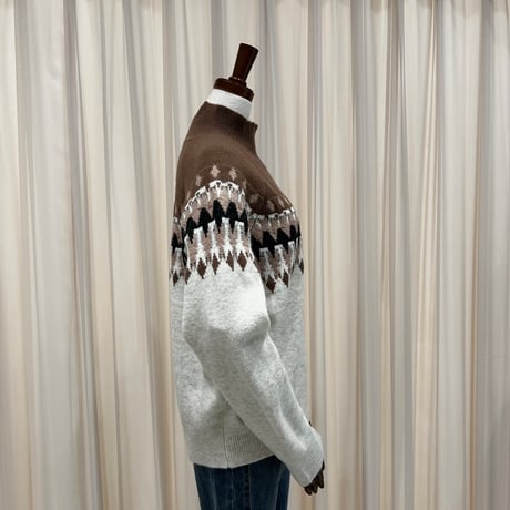 《予約販売》Intarsia Knit Turtleneck