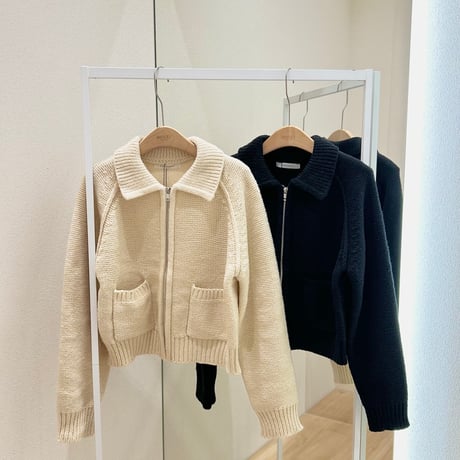 《予約販売》Collar Knit Zip-Up