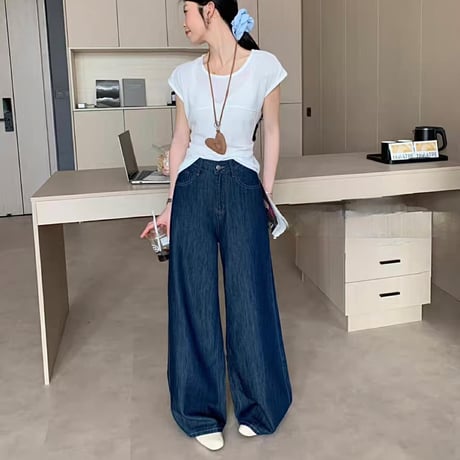 《予約販売》Best wide denim pants