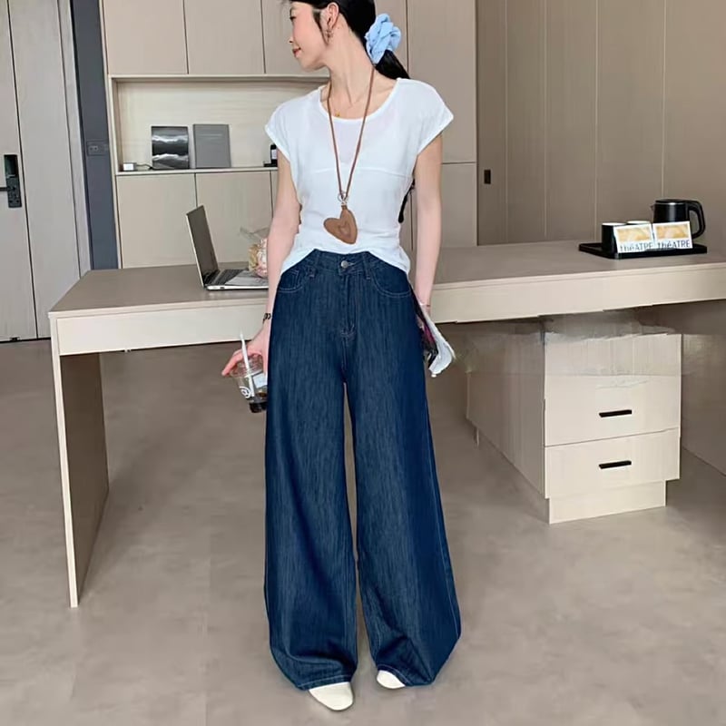 予約販売》Best wide denim pants | MAYLILY
