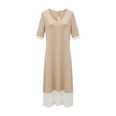 《即日発送》Vneck bi-color summer knit dress