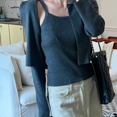 《即日発送📦》大好評💗Rib Cardigan Set