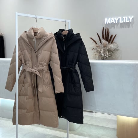 《今なら‼️即日発送📦》再入荷✨Wzip trench long padding coat(Duck Down)