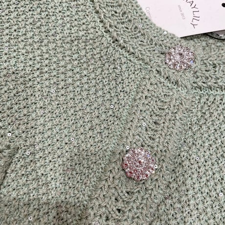 《予約販売》Spangle knit tweed cardigan