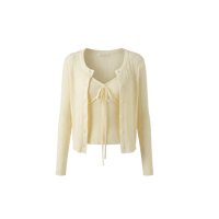 《予約販売》Bow Cami Cardigan Set