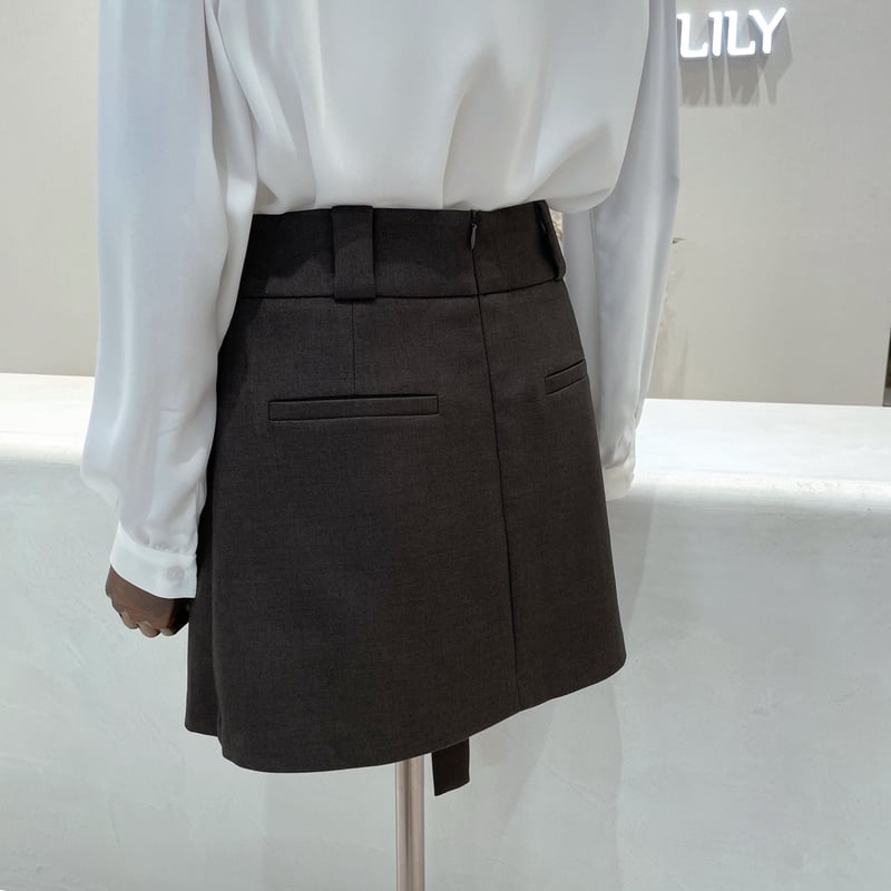 即日発送》残りわずか💦Pleats wrap mini skirt | MAYLILY