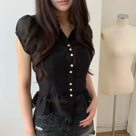 《予約販売》Shirred Blouse