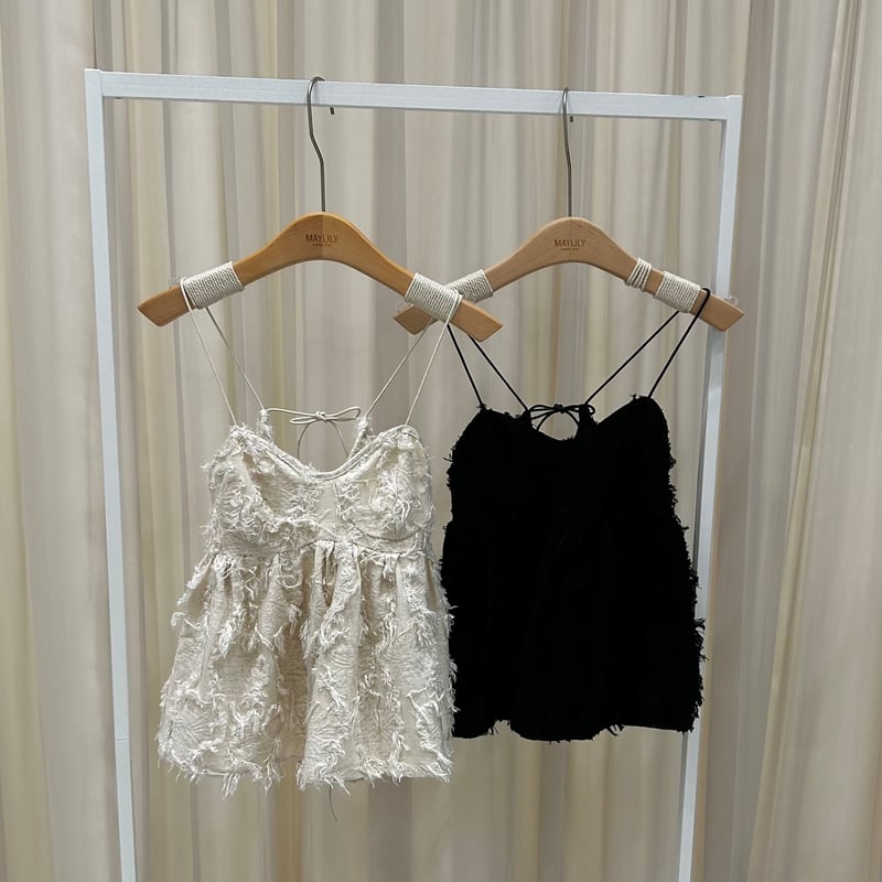 即日発送📦》Fringe Fur Bustier | MAYLILY