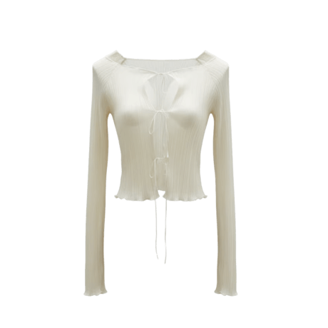 《即日発送📦》Pleated Ribbon T-Shirt