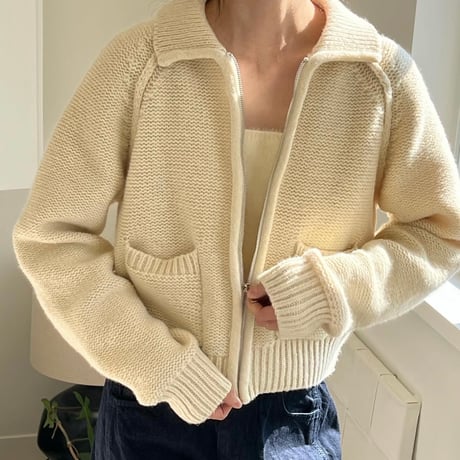 《予約販売》Collar Knit Zip-Up