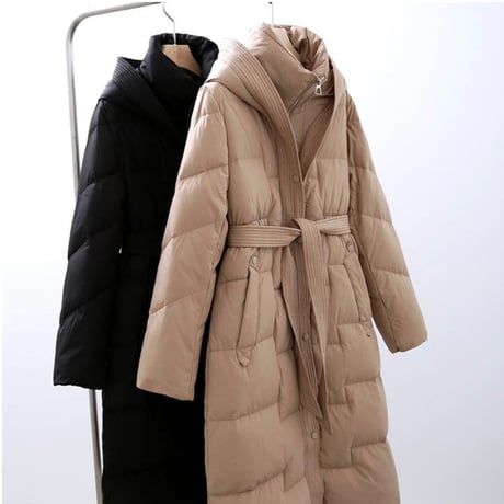 《今なら‼️即日発送📦》再入荷✨Wzip trench long padding coat(Duck Down)