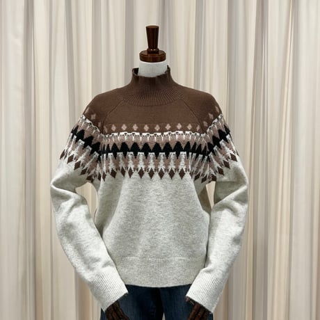 《予約販売》Intarsia Knit Turtleneck