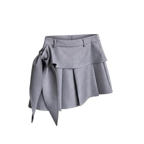 《一部即日発送》Unbalance pleats mini skirt
