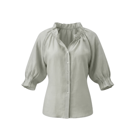 《予約販売》Frill Neck Puff Sleeve Blouse