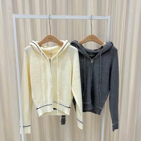 《予約販売》Color-Block Hooded Zip-Up