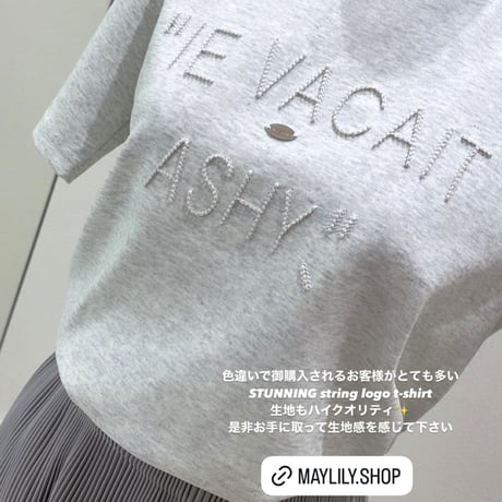 《一部即日発送》店舗人気アイテム🫧STUNNING string logo t-shirt