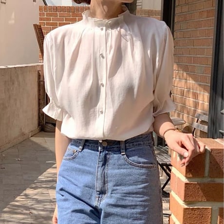 《即日発送📦》Pearl tuck blouse