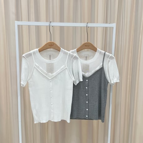 《予約販売》Lace Layered Knit