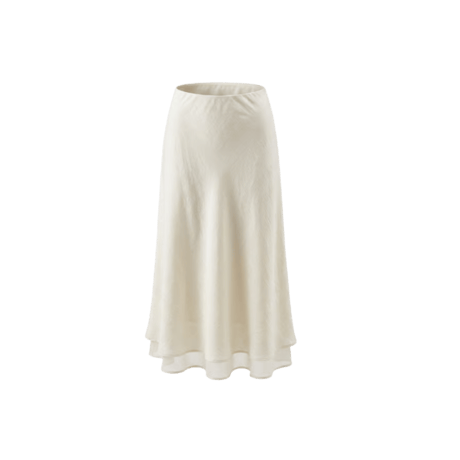 《予約販売》Satin Sheer-Layer Skirt