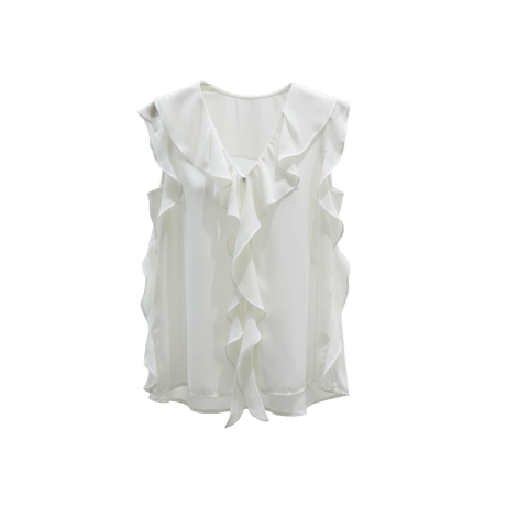 《即日発送📦》Frill sleeve less blouse