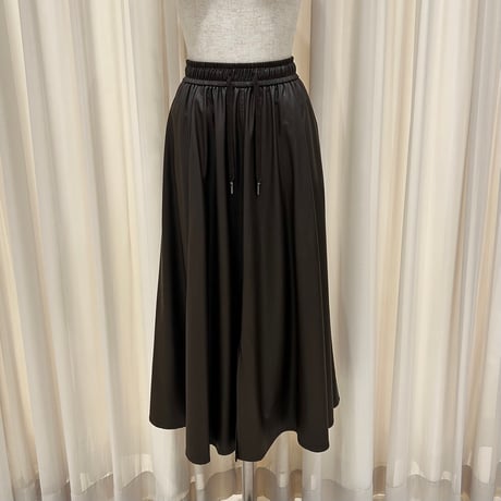 《予約販売》Front Slit String Leather Skirt
