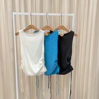 《予約販売》Side Ruched Sleeveless Top
