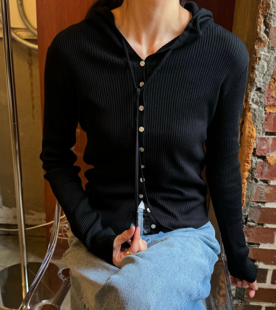 予約販売》Hood Rib Cardigan | MAYLILY