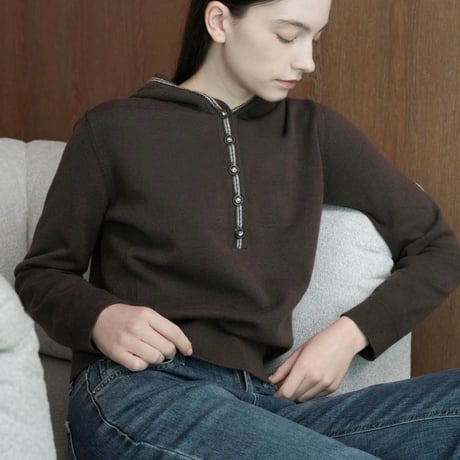 《予約販売》再入荷✨Line Button Knit Hoodie