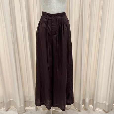 《予約販売》 Linen Tie Wide Pants
