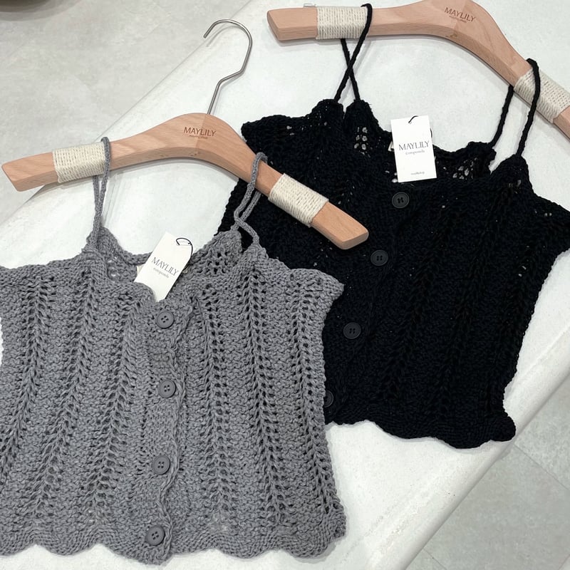 sheller bijou 見苦しい button knit bustier 新品 即完売