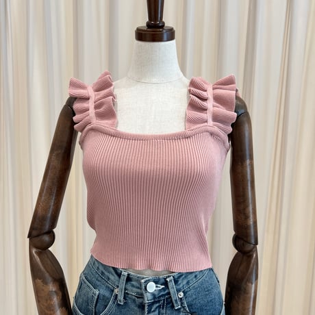 《一部即日発送📦》残りわずか💦 Frill mini knit tops