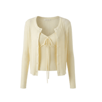 《予約販売》Bow Cami Cardigan Set