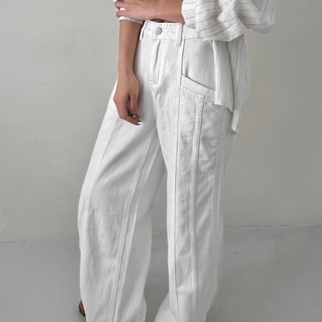 《予約販売》Lineing denim wide pants