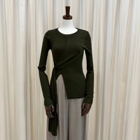 《即日発送📦》Cutout String Rib Top