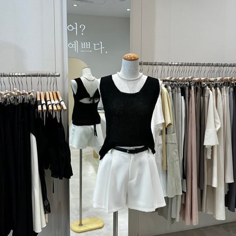 《予約販売》Open back Knit sleeveless