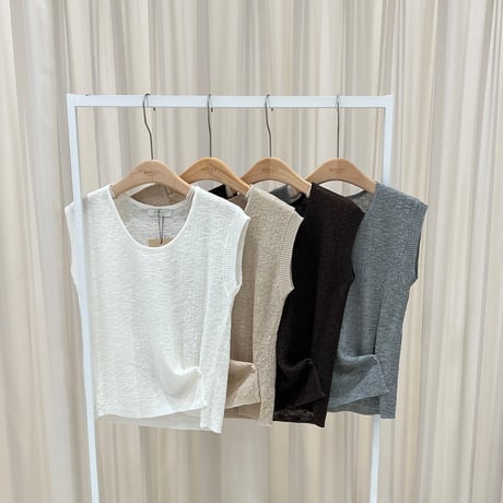 《予約販売》Slub Knit Sleeveless Top