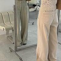 《予約販売》Lineing denim wide pants