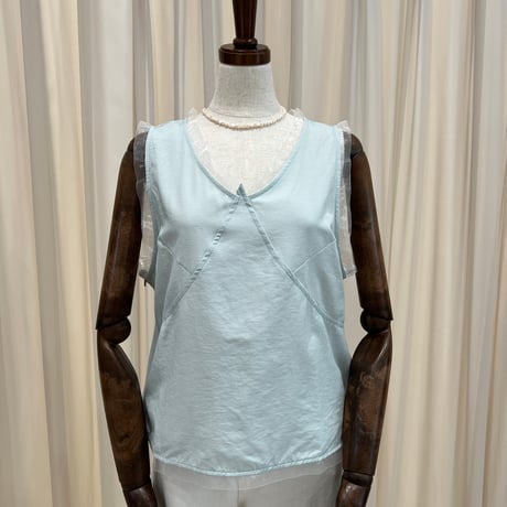 《即日発送📦》残りわずか💦 Organdy v-neck blouse