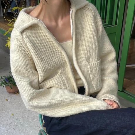 《予約販売》Collar Knit Zip-Up