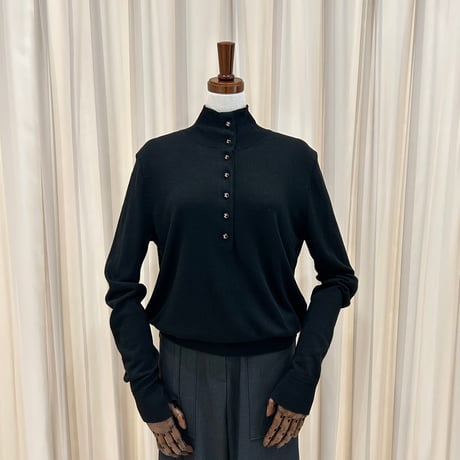 《予約販売》Buttoned Wool Polo Knit